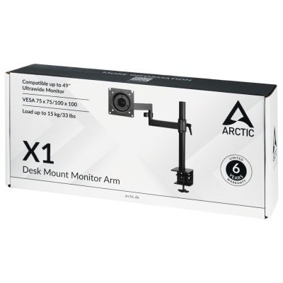 6. ARCTIC X1 109,2 cm (43") Schreibtisch Schwarz