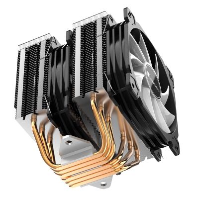13. Jonsbo CR-2000GT CPU-Kühler mit Radiator und 12 cm Lüfter, schwarz, 1 Stück.