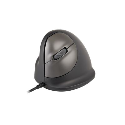 17. Ergonomische R-Go HE USB-Maus für Linkshänder, Schwarz/Silber