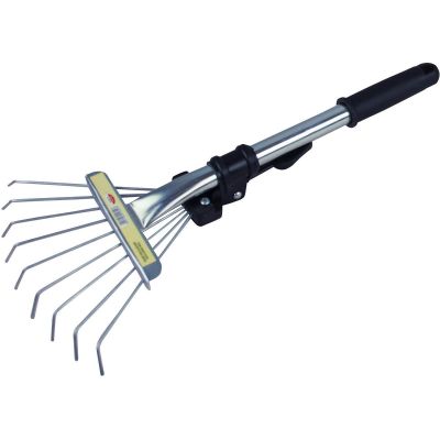 5. KLEINER, FÄCHERFÖRMIGER GARTENRECHEN AUS METALL