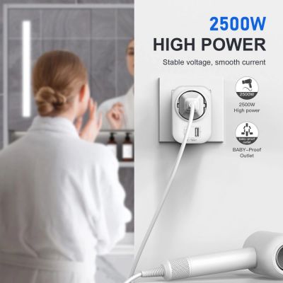 4. Tech-Protect TA100 UK-Adapter – Weiß