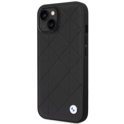 2. Hülle BMW BMHCP14S22RQDK iPhone 14 6,1" schwarz/schwarz Leder gesteppt