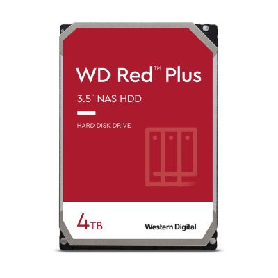 HDD WD Red Plus WD40EFPX (4 TB; 3,5"; 256 MB; 5400 U/min)