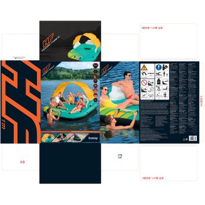 44. Bestway 43407 Pool- und Strandinsel, mehrfarbig, einfarbig, PVC