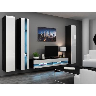 6. TV-Schrank VIGO NEW '140' 30/140/40 schwarz/weiß flach