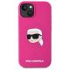 3. Karl Lagerfeld KLHMP15SSKHPPPLF iPhone 15 6,1" Fuchsia/Fuchsia Hardcase Silikon Karl Head Print MagSafe