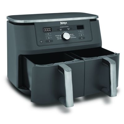 5. Ninja DZ400EU Doppelfritteuse 9,5 l, autonom, 2470 W, Heißluftfritteuse, Grau
