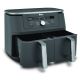 5. Ninja DZ400EU Doppelfritteuse 9,5 l, autonom, 2470 W, Heißluftfritteuse, Grau