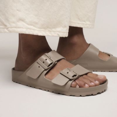 3. Birkenstock Damen-Flip-Flops ARIZONA EVA 1030466 GRAU TAUPE (schmale Weite)