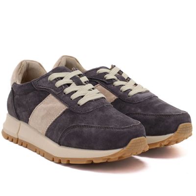8. Damen-Lederschuhe, Sneaker, braun, Potocki 40354