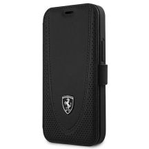 Ferrari FEOGOFLBKP12SBK iPhone 12 mini 5.4" schwarz/schwarzes Buch Off Track Perforated
