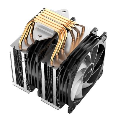 9. Jonsbo CR-2000GT CPU-Kühler mit Radiator und 12 cm Lüfter, schwarz, 1 Stück.