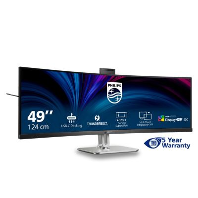 46. Philips 49B2U6903CH/00 Computermonitor 124,5 cm (49") 5120 x 1440 px Dual QHD LCD Grau