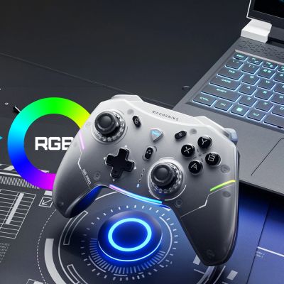 3. Machenike G5Pro Max Kabelloser Gamecontroller mit Ladestation – Grau