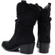 5. Damen-Ankle-Boots, Rüschen-Cowboystiefel, schwarz, Vinceza HX27-16536