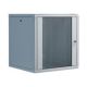 10. Einzigartiger 19-Zoll-12U-Wandnetzwerkschrank (600 x 600 mm), Glastür, grau, ungeteilt, montiert, 100 kg