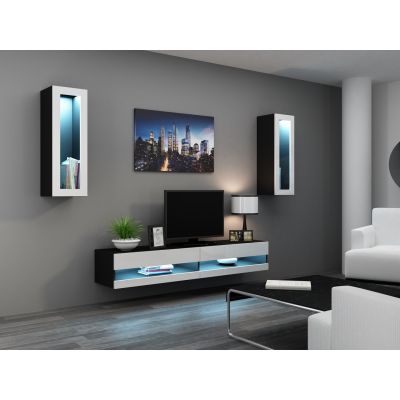 2. TV-Schrank VIGO NEW '140' 30/140/40 schwarz/weiß flach