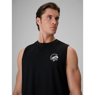 4. Lässiges, ärmelloses Herren-T-Shirt mit Aufdruck 4F 4FRSS26TSLEM365-20S