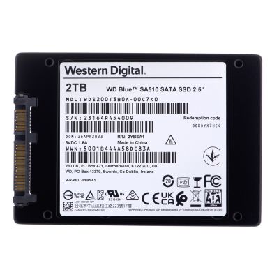 4. Western Digital Blue SA510 2,5" 2 TB Serial ATA III