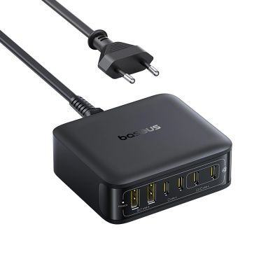 4. Baseus EnerFill FH21 120W Ladestation 4xUSB-C + 2xUSB-A - Schwarz