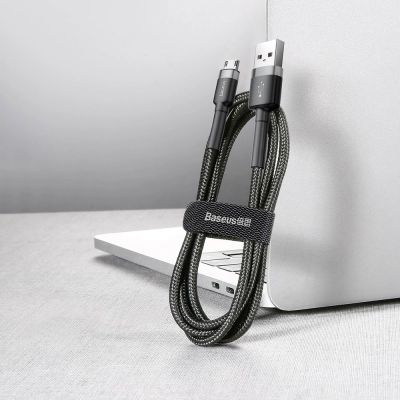 6. Baseus Cafule Kabel CAMKLF-CG1 USB-A / Micro USB 1,5A 2 m - schwarz-grau