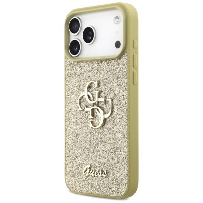 2. Guess Fixed Glitter Big 4G Hülle für iPhone 17 Pro Max - Gold