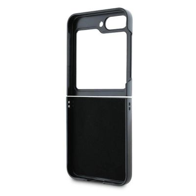 7. DKNY Repeat Pattern Stack Logo Hülle für Samsung Galaxy Z Flip6 – Schwarz
