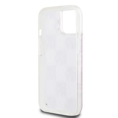 7. DKNY Liquid Glitter Multilogo Hülle für iPhone 15 / 14 / 13 – Rosa