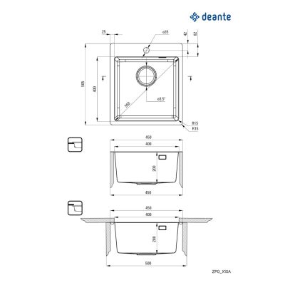 4. Deante Olfato ZPO010A Stahlspüle