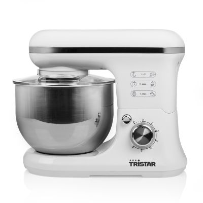 9. Tristar MX-4817 Küchenmaschine, 1200 W, 6 Geschwindigkeitsstufen, 5 l Fassungsvermögen, Weiß