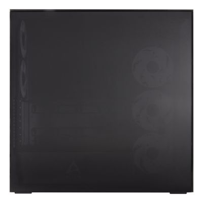 12. Arctic Xtender Schwarz Glasfenstergehäuse ohne GPU-Halterung