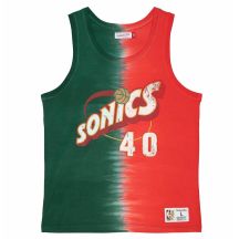 Mitchell & Ness NBA Seattle Supersonics Shawn Kemp Tanktop aus Baumwolle mit Batikmuster - TTNK3206-SSUYYSKEGNRD