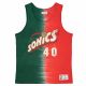 Mitchell & Ness NBA Seattle Supersonics Shawn Kemp Tanktop aus Baumwolle mit Batikmuster - TTNK3206-SSUYYSKEGNRD