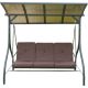 2. 3-Sitzer Gartenschaukel 194x120x173cm ZOSIA mit Polycarbonat-Dach