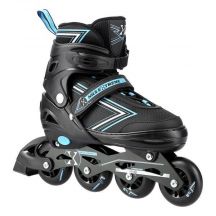 NILS EXTREME NH11912 A 2IN1 ROLLSCHUHE SCHWARZ-BLAU GRÖSSE S (31-34) MIT AUSTAUSCHBARER HOCKEYKUFE