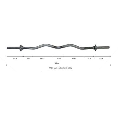 10. 1200 mm leicht abgewinkelter Hals mit Gewinde