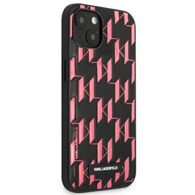 4. Karl Lagerfeld KLHCP13SMNMP1P iPhone 13 mini 5,4" Hardcase Pink / Pink Monogram Plaque