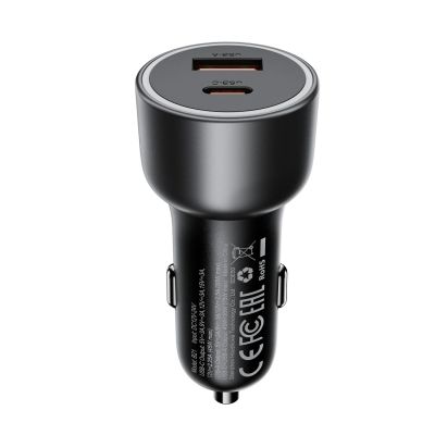 2. Acefast B21 75W USB-C + USB-A Kfz-Ladegerät – Schwarz