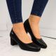 2. Sergio Leone W SK314A schwarze Pumps mit dekorativem Blockabsatz
