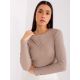 3. Dunkelbeige Baumwollbluse BASIC FEEL GOOD (RV-BZ-9211.26X)