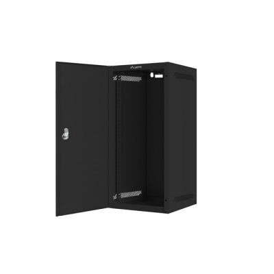 5. LANBERG Wandregalschrank 10" 12U 280x310 Schwarz, Metalltüren (Bausatz) WF10-2312-00B