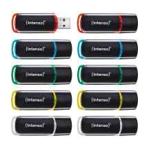 Intenso 3511561 USB-Stick 8 GB USB Typ-A 2.0 Schwarz, Rot, Grün, Transparent, Gelb, Blau