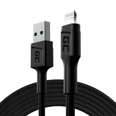 GREEN CELL KABGC12 GC RAY USB-KABEL - LIGHTNING 200CM, WEISSE LED, SCHNELLLADUNG