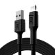GREEN CELL KABGC12 GC RAY USB-KABEL - LIGHTNING 200CM, WEISSE LED, SCHNELLLADUNG