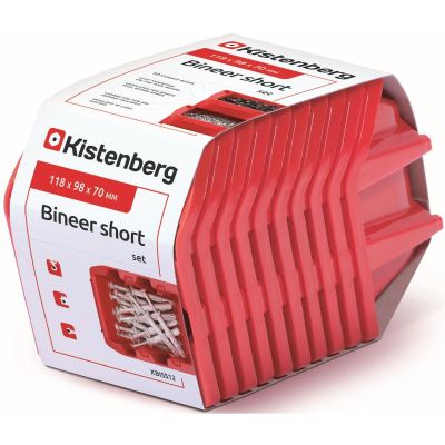 6. BINEER SHORT WORKSHOP Behälterset 10-teilig Rot KISTENBERG