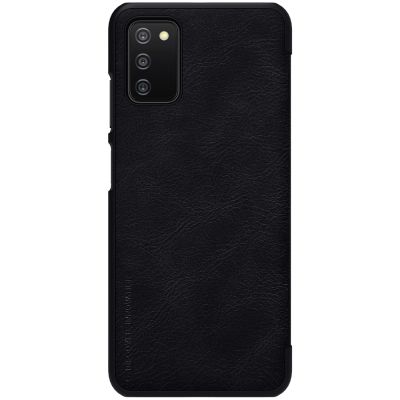 4. Nillkin Qin Lederholsterhülle für Samsung Galaxy A03s schwarz