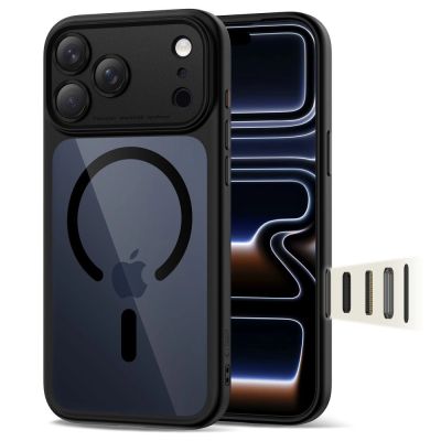Tech-Protect Magpeak Magsafe CC Hülle für iPhone 17 Pro - Klares Schwarz