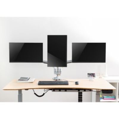 4. Monitorhalterung Logilink TIS 13"-32" 3TFT 2x4Gel. 1x1Joint silber Max. 7kg