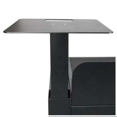 6. DJ BOOTH BK – DJ-Pulttisch, RGB-LED-beleuchtete Tafel, Fernbedienung, Stifte, Abdeckung