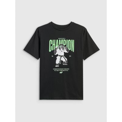 4. Locker geschnittenes Jungen-T-Shirt mit Aufdruck 4F 4FJRSS26TTSHM3831-20S